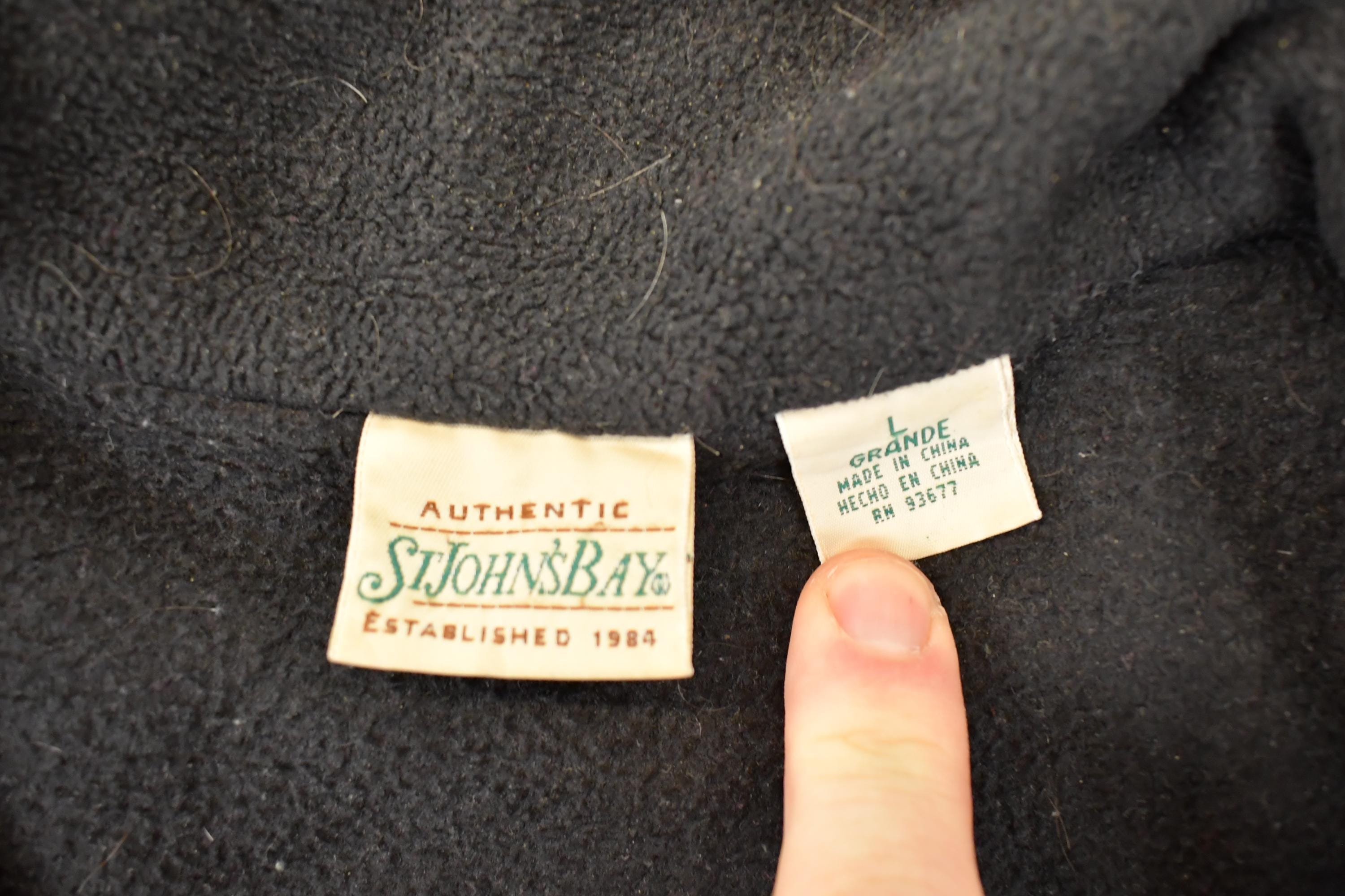 Vintage 1990s St John's Bay Fleece Outdoorsman Sweater Vest Men's L