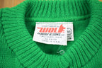 Vintage 1990s Marshall Spellout Varsity Knit Crewneck Sweater - Medium