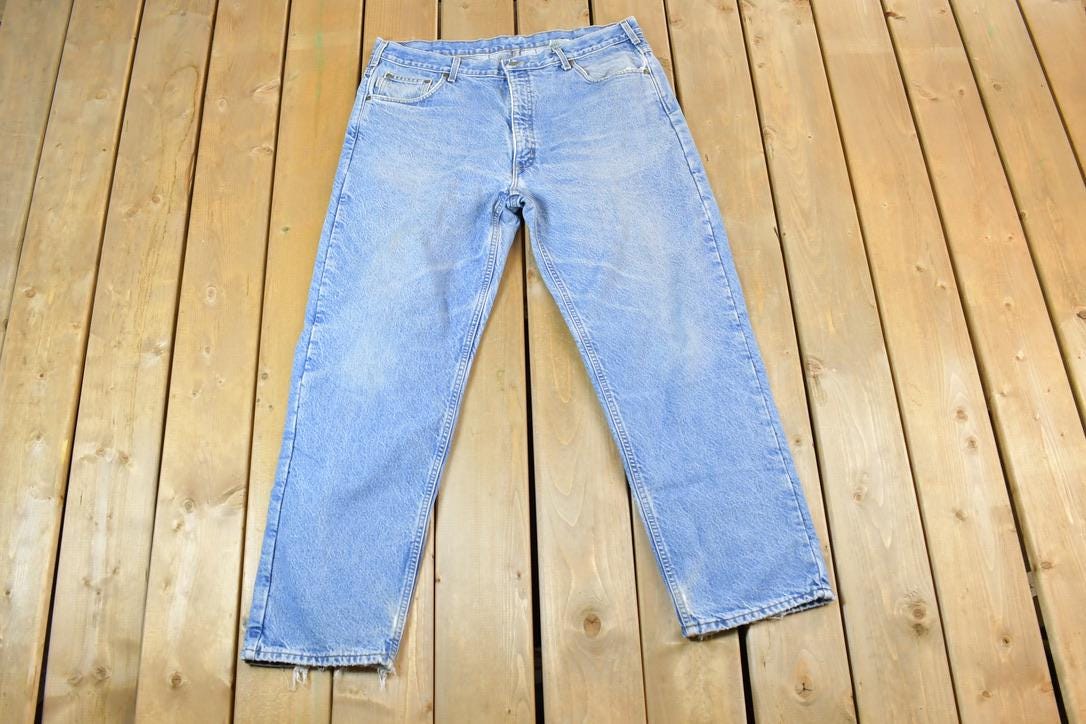 Vintage 1990s Carhartt Lined Denim Work Jeans Size 40 x 32