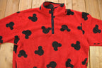 Vintage 1990s Mickey Mouse All Over Print Fleece Sweater