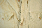Vintage 1950s Military Khaki Button Up Shirt Men's Large