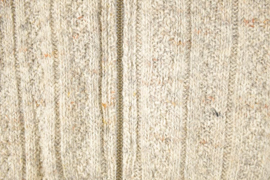 Vintage 1990s Pendleton Wool Cable Knit Zip Up Crewneck Sweater Men's XXL