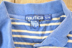Vintage 1990s Nautica Striped Quarter Button Up Shirt Men's L