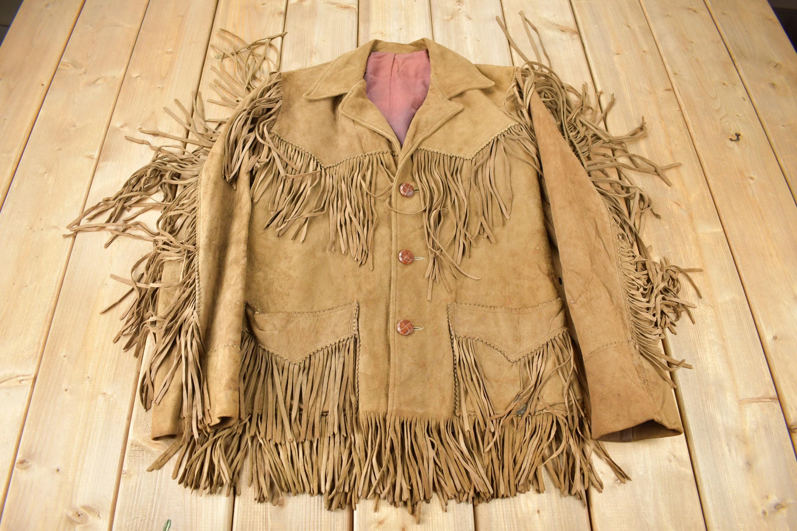 Vintage 1960s Trego's Westwear Fringe Leather Jacket