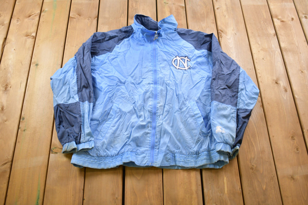 Vintage 1990s Starter North Carolina University Tar Heels NCAA Full Zip Windbreaker Jacket