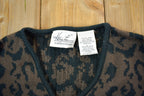 Vintage 1990s Animal pattern V-neck Sweatshirt