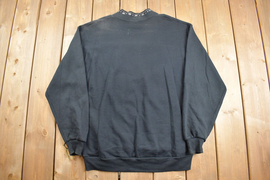 Vintage 1990s Winter Theme Cute Crewneck Sweater