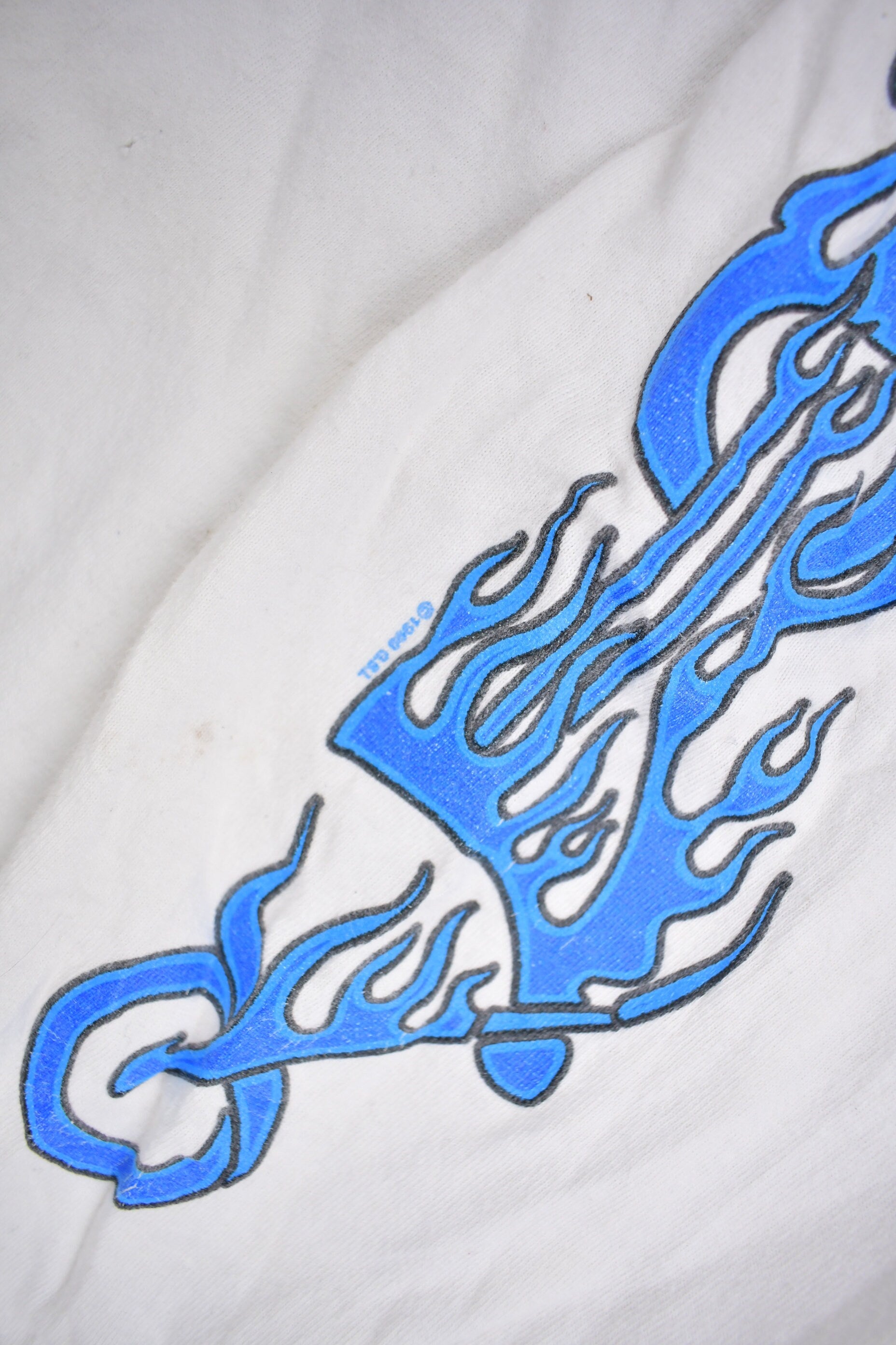 Vintage 1999 Flaming Chopper Long Sleeve Graphic T-Shirt
