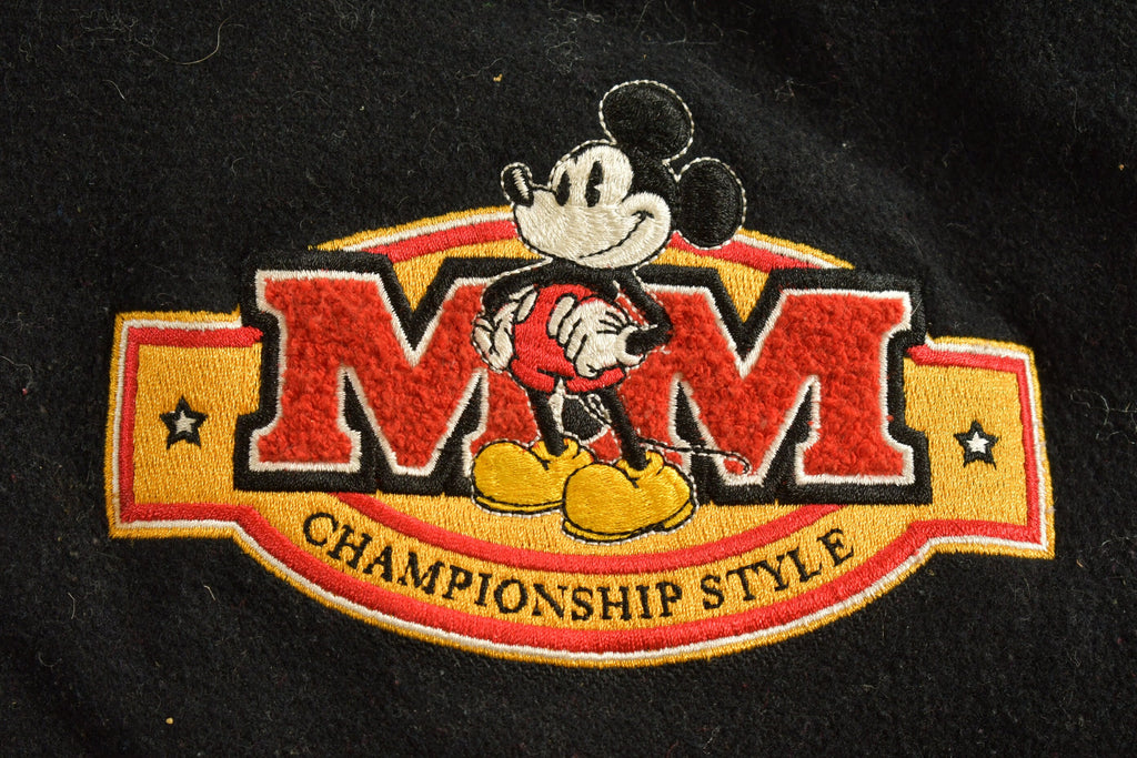 Vintage 1990s Mickey Embroidered Disney Varsity Jacket