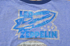 Vintage 1976 Led Zeppelin Swan Song Double Sided Promo Band Ringer T-shirt