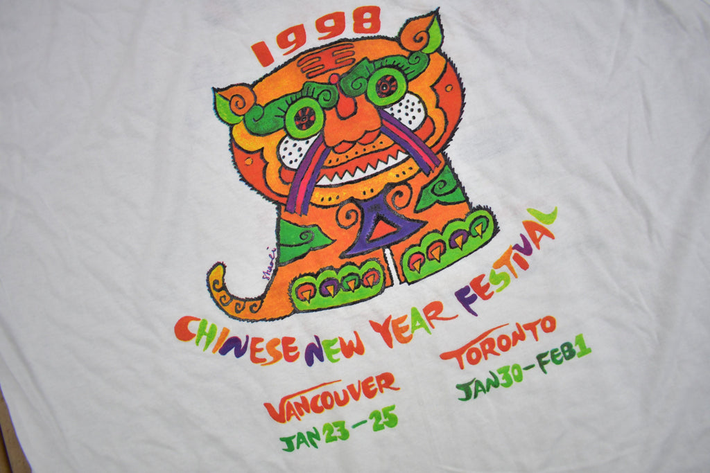 Vintage 1998 Chinese New Year Festival Graphic T Shirt