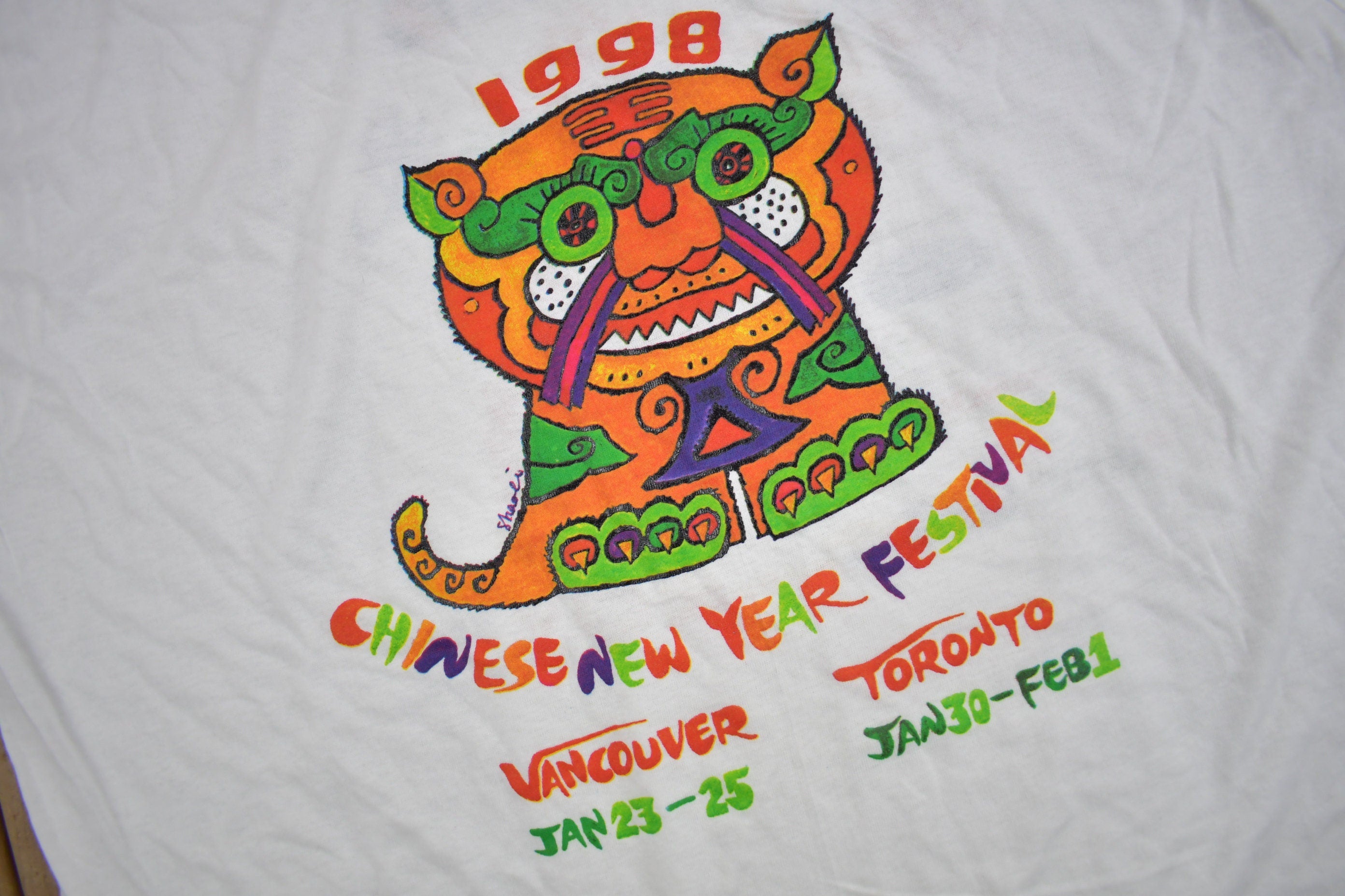 Vintage 1998 Chinese New Year Festival Graphic T Shirt