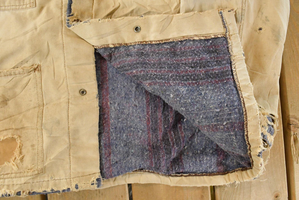 Vintage 1990s Dickies Blanket Lined Distressed Chore Jacket Men's Medium