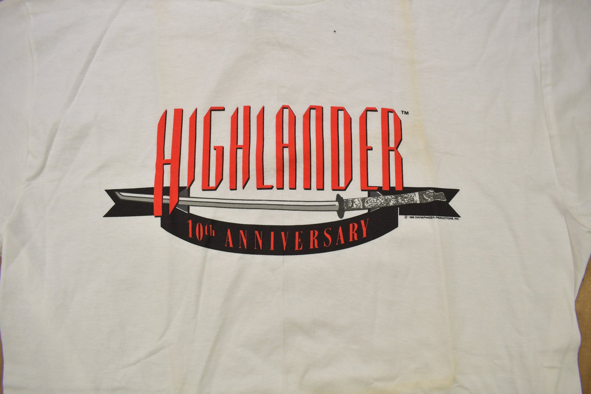Vintage 1996 Highlander Movie Promo Graphic T-shirt