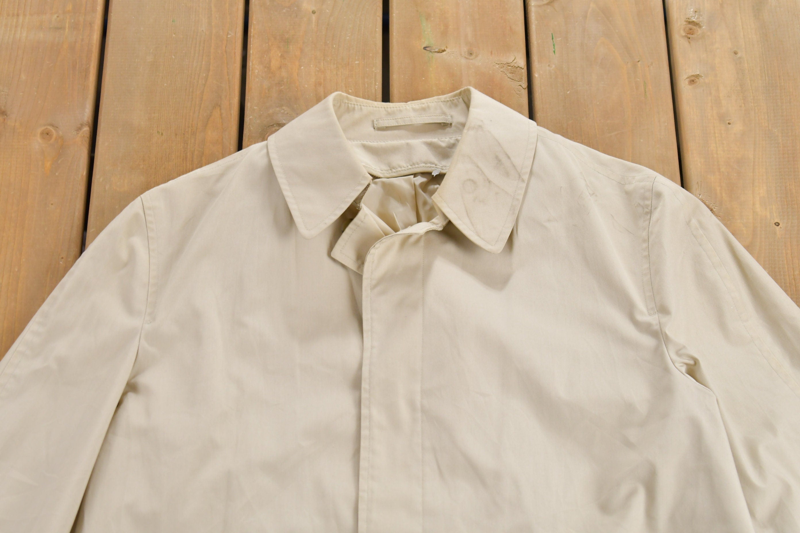 Vintage 1980s Full Length Trench Coat Jacket