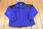 Vintage 1990s Columbia Fleece Sweater Men's XL / Outdoorsman / 90s Outdoorsman Sweater / Fleece Hiking Zip up