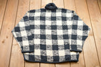 Vintage 1980s Et Vou Plaid Knitted Sweater