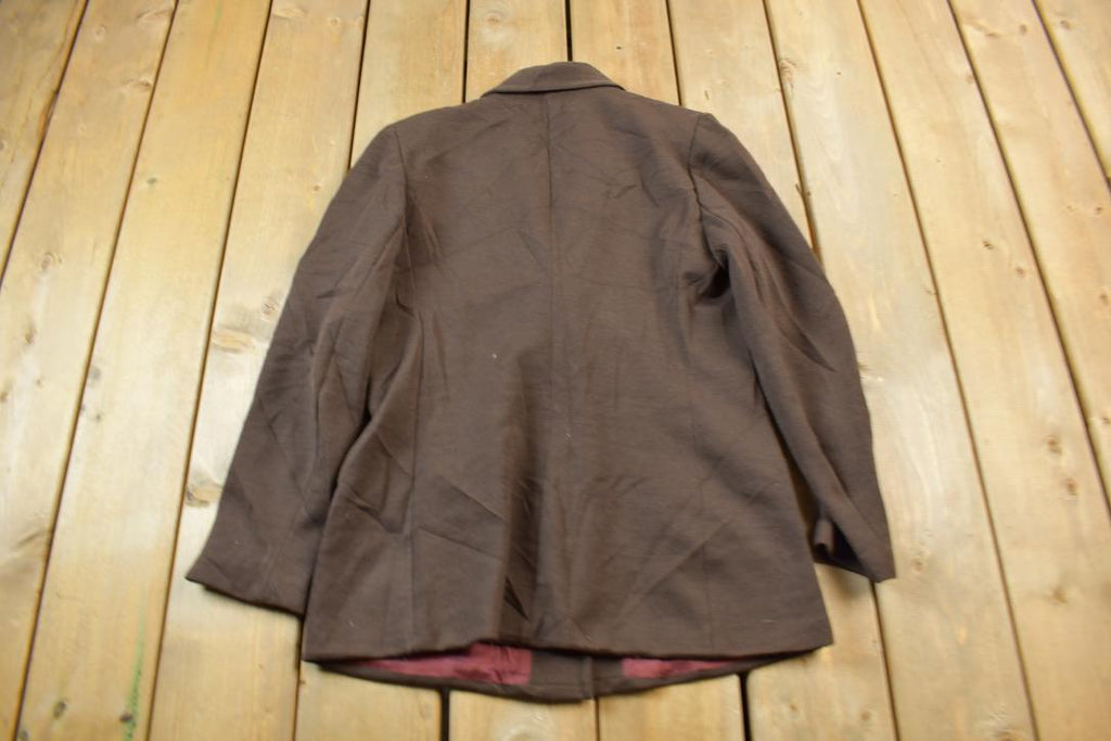 Vintage 1980s Brown Wool Blazer