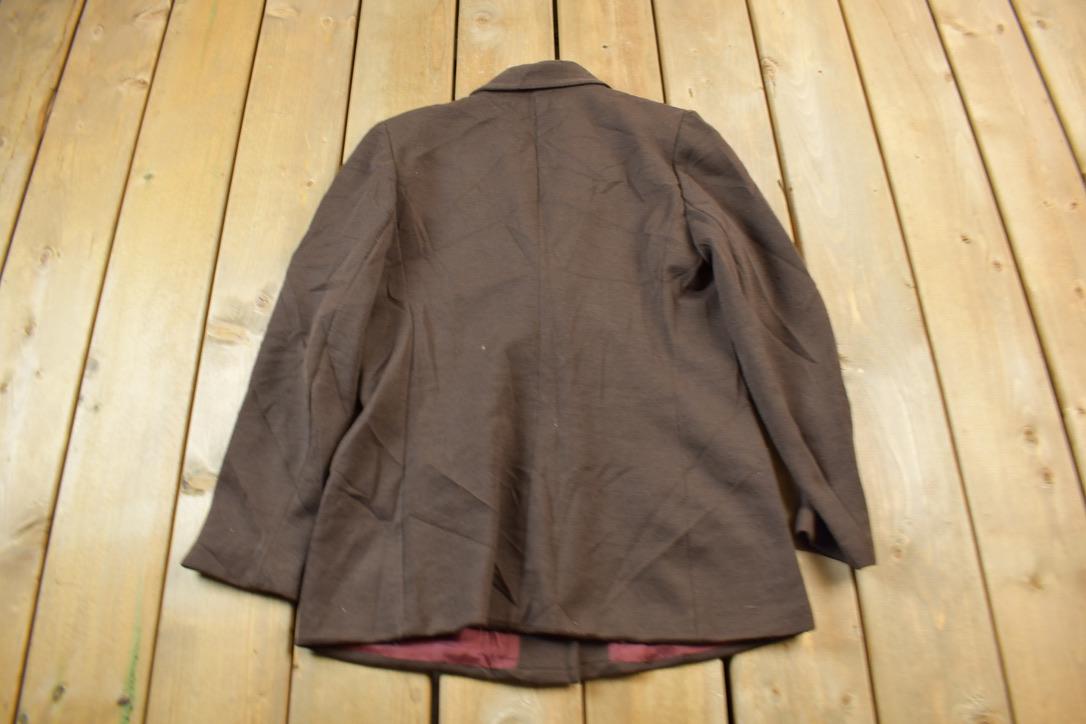 Vintage 1980s Brown Wool Blazer