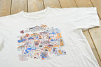 Vintage 1990s Los Angeles A-Z Sight Seeing Souvenir T-Shirt Men's L / Single Stitch / 90s Vacation Tee / Travel Destination Tourism