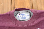 Vintage Blank Faded Burgundy Champion Pullover Crewneck
