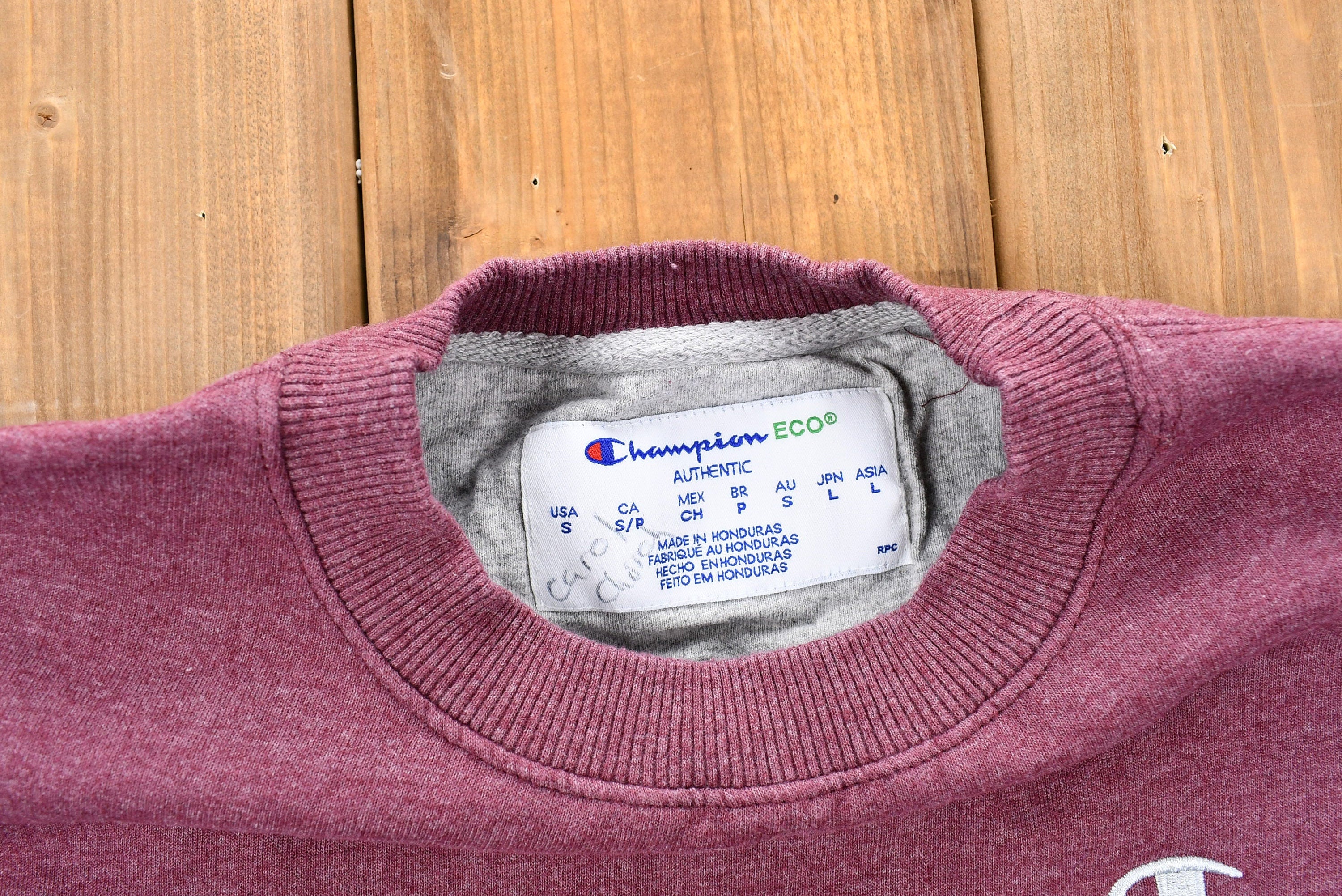 Vintage Blank Faded Burgundy Champion Pullover Crewneck