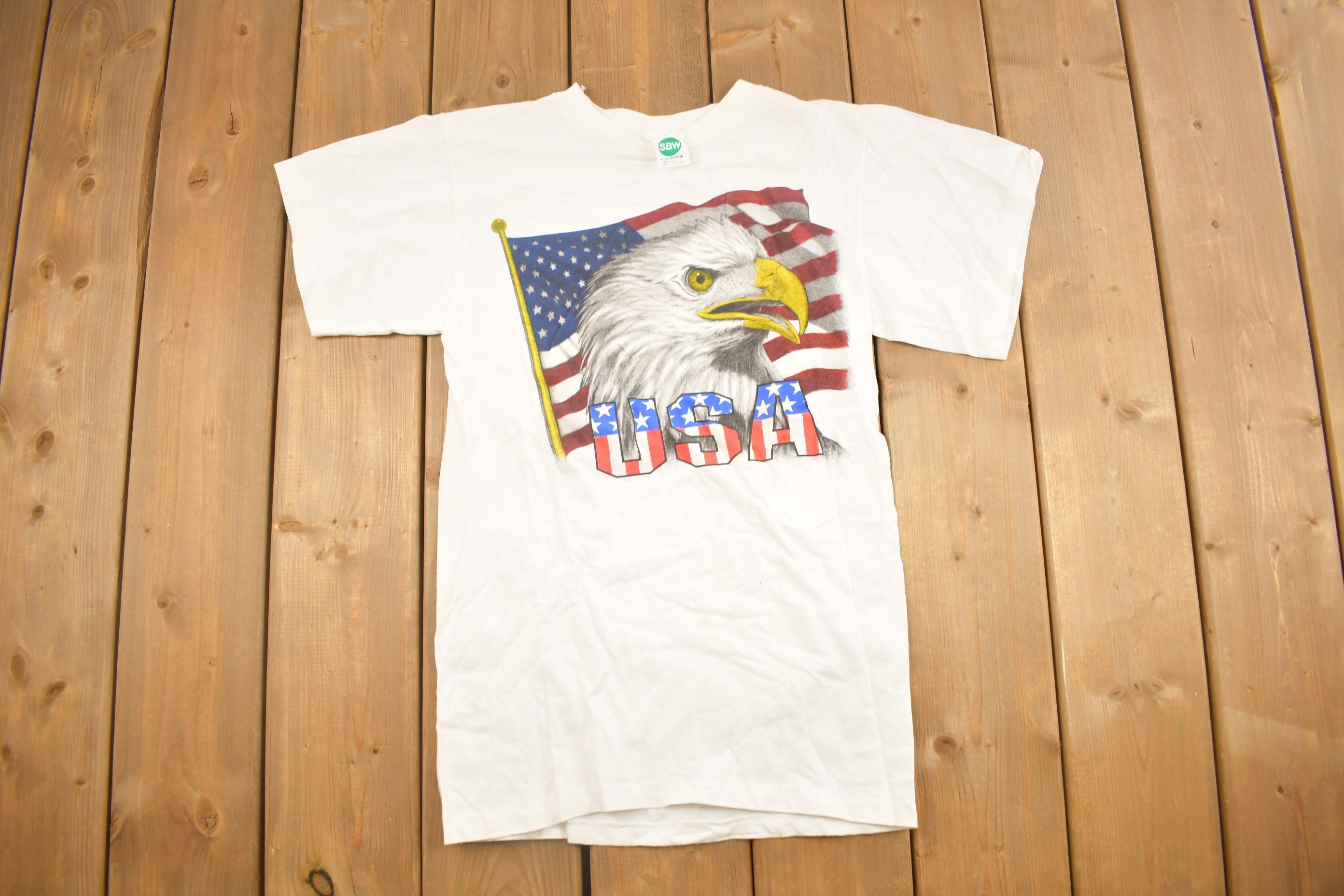 Vintage 1990s American Bald Eagle Graphic T-Shirt