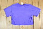 Vintage 1990s Minnesota Vikings Logo Athletic NFL Graphic Cropped T-Shirt Made In USA