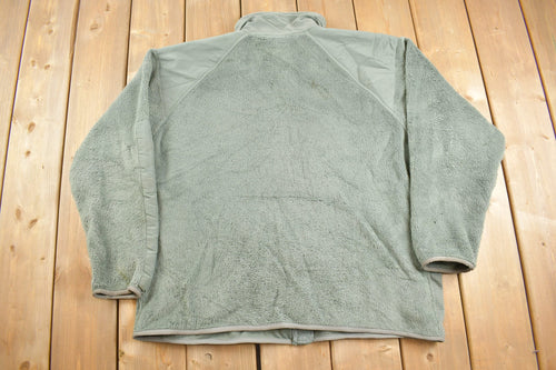 Vintage 1990s Military Cold Weather Fleece Sweater / Army / Gen III / Army Jacket / Polartec / Deep Pile Fleece / Size Large Regular