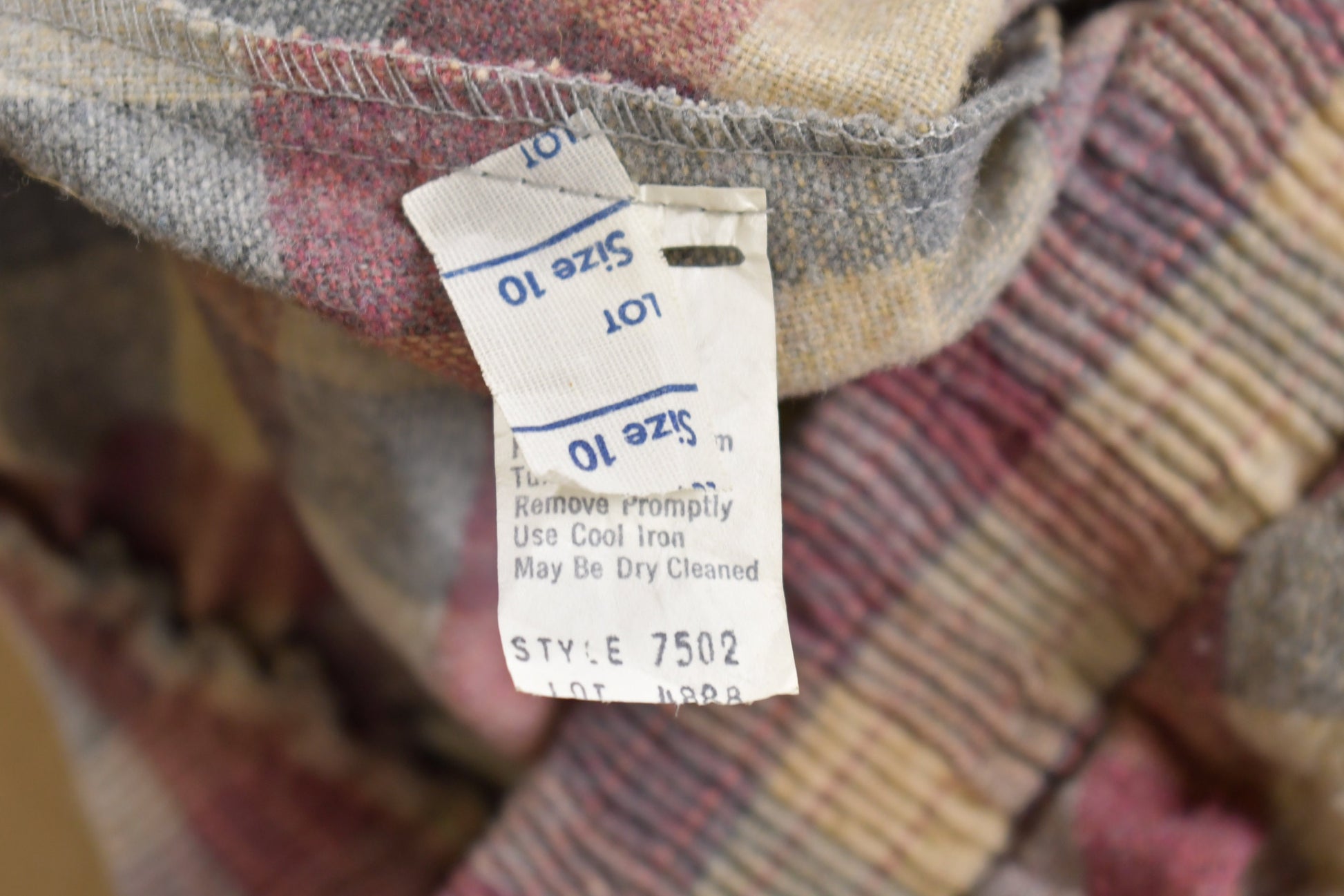 Vintage 1970s Tartan Plaid Skirt Size 24 - 28