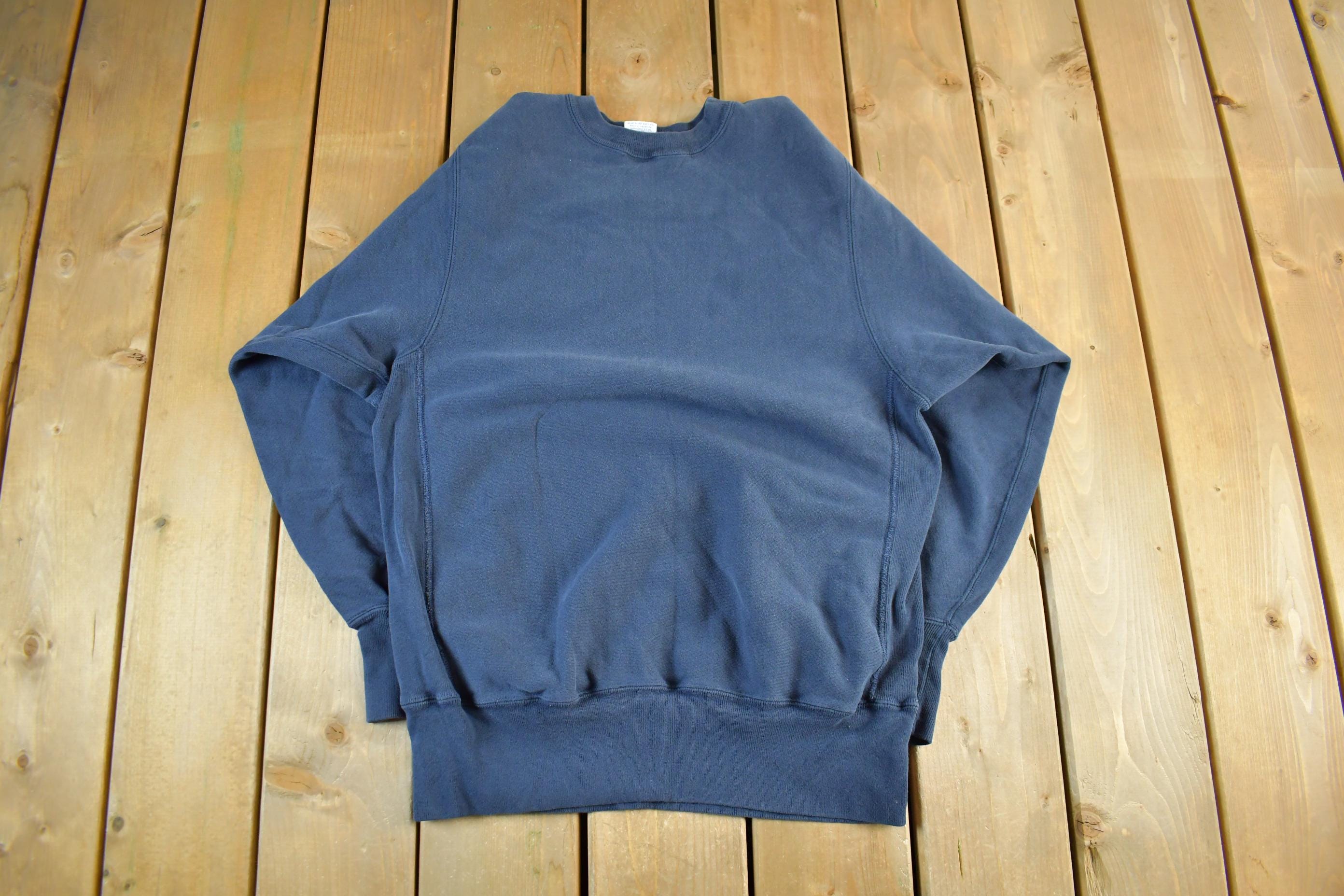 Vintage 1990s Champion Reverse Weave Navy Crewneck Sweatshirt Men's XL