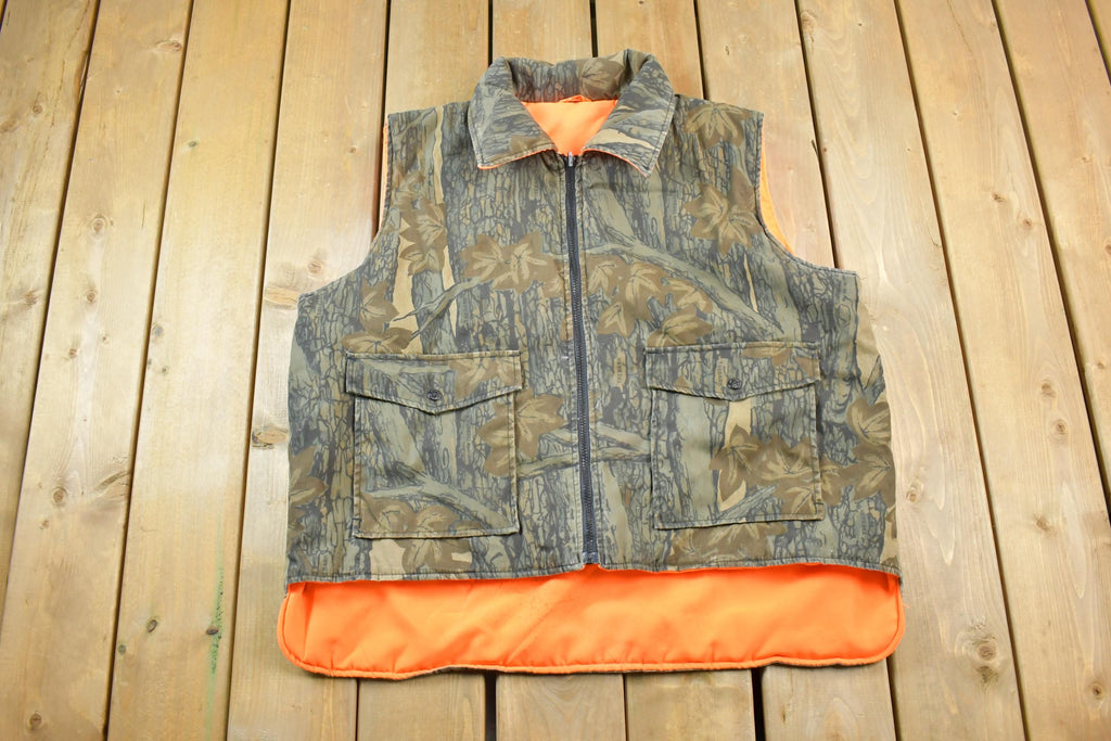 Vintage 1990s Realtree Camo Puffer Vest Jacket