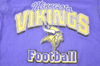 Vintage 1990s Minnesota Vikings V Neck Ringer NFL Graphic T-Shirt