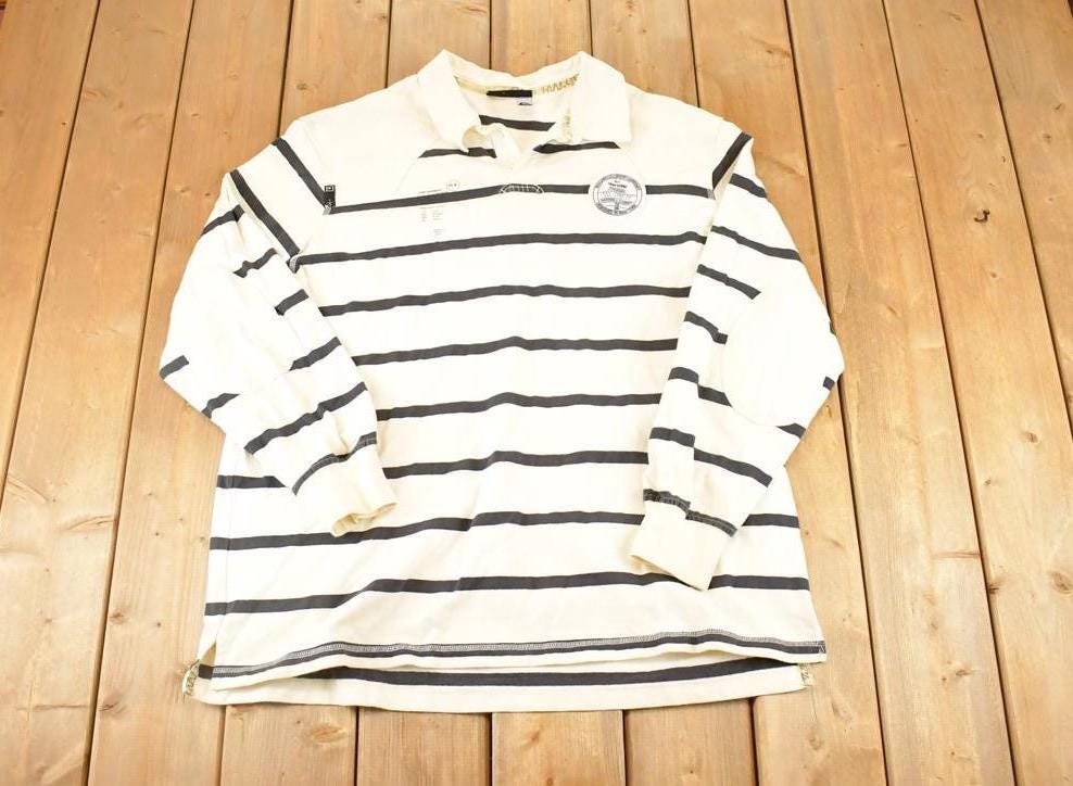 Vintage Y2K Rocawear Souvenir Rugby Quarter Button Shirt Men's XXL / 2000's Tourist Vacation Graphic Sweater