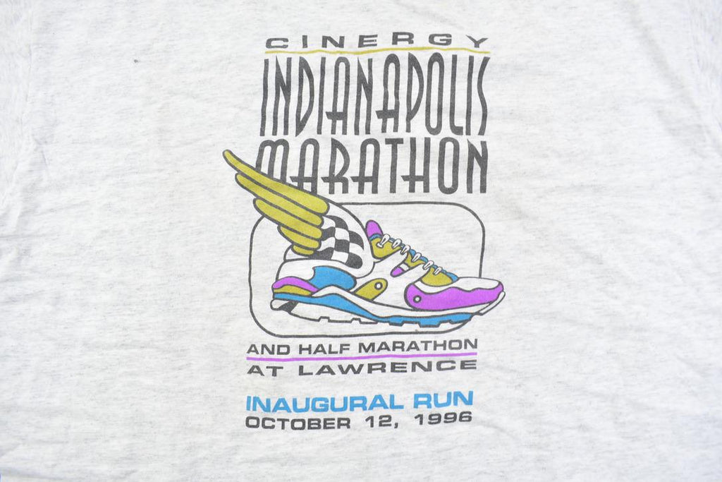 Vintage 1996 Indianapolis Marathon Graphic T Shirt Made In USA