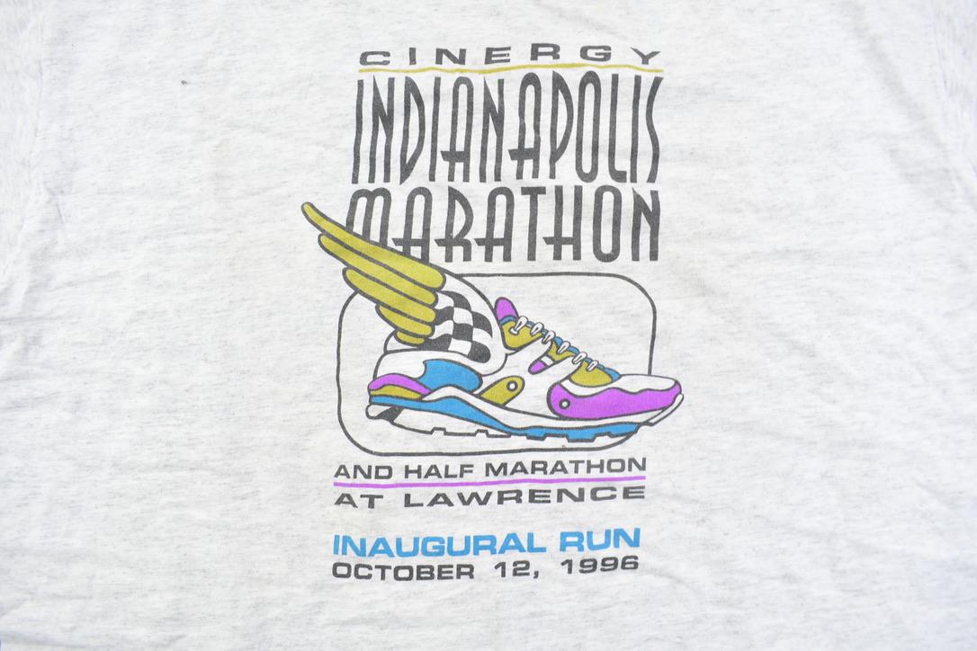 Vintage 1996 Indianapolis Marathon Graphic T Shirt Made In USA