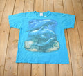 Vintage 1990s Swimming Dolphins Theme Single Stitch Graphic T-Shirt Made In USA