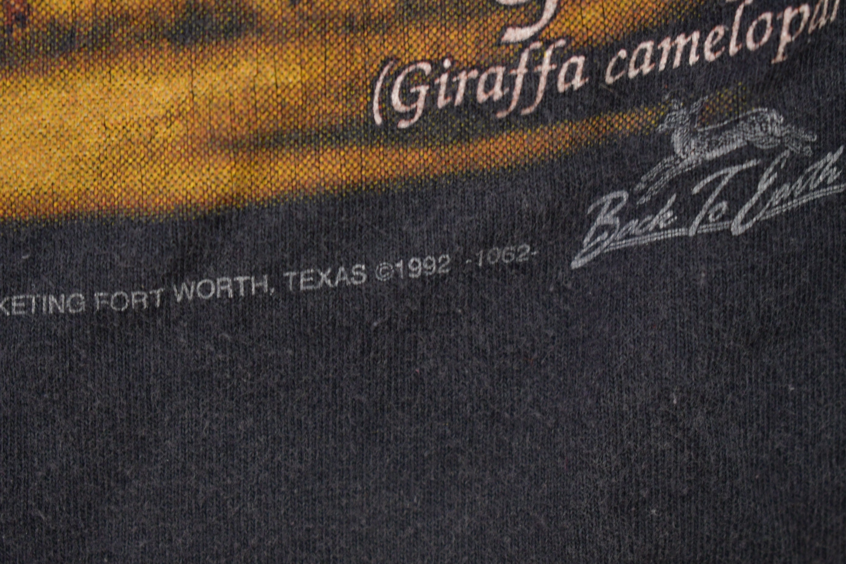 Vintage 1992 Giraffe Theme Graphic T-Shirt