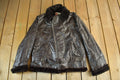 Vintage 1950s 1960s Victoria Warm Coat Leather Fur Lined Jacket Women's M-L