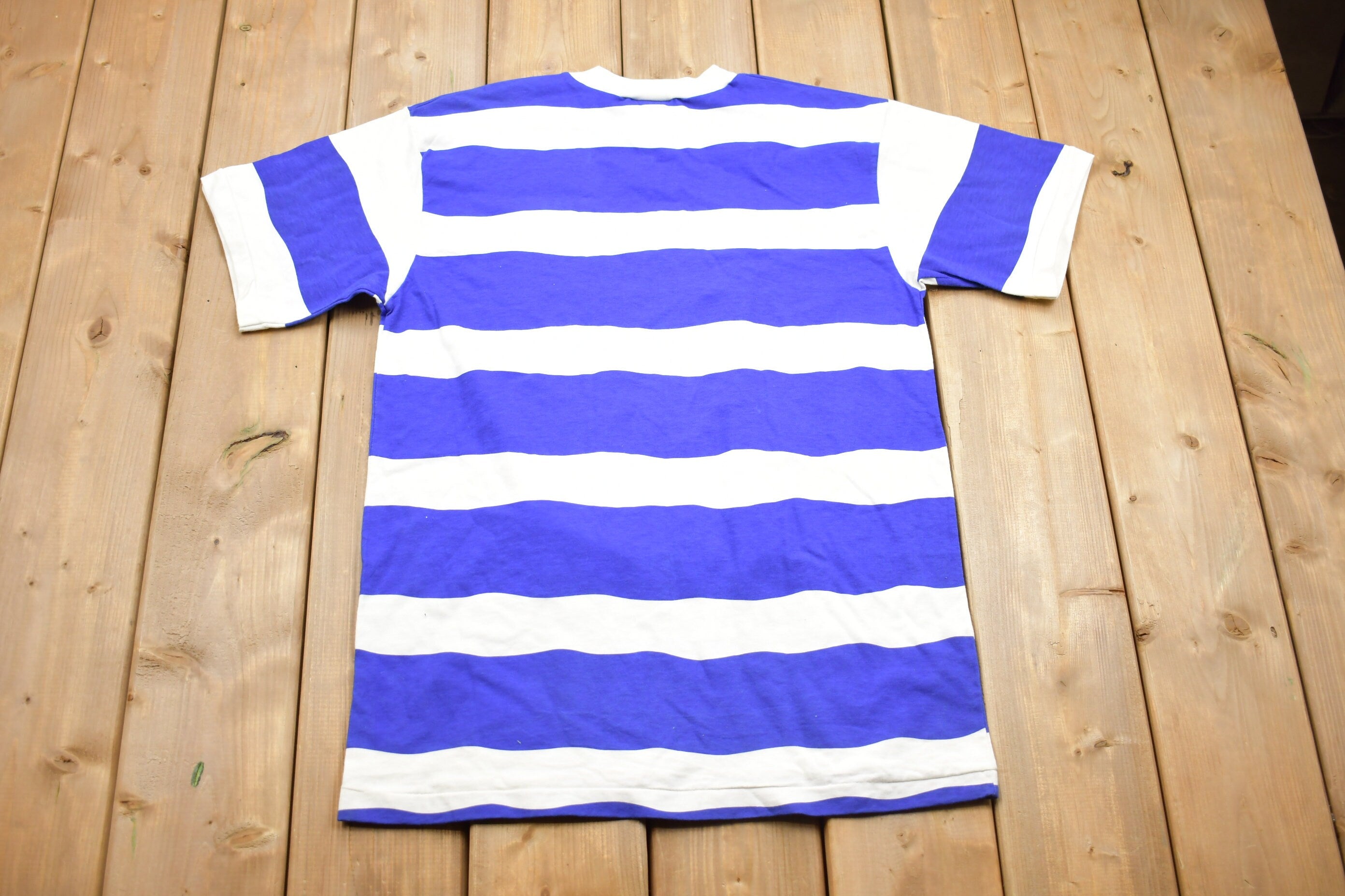 Vintage 1990s Poco Loco Club Cancun Striped T-Shirt