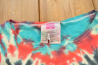 Vintage 1990s Hanes Her Way Tie Dye Heart Graphic Long Sleeve T Shirt