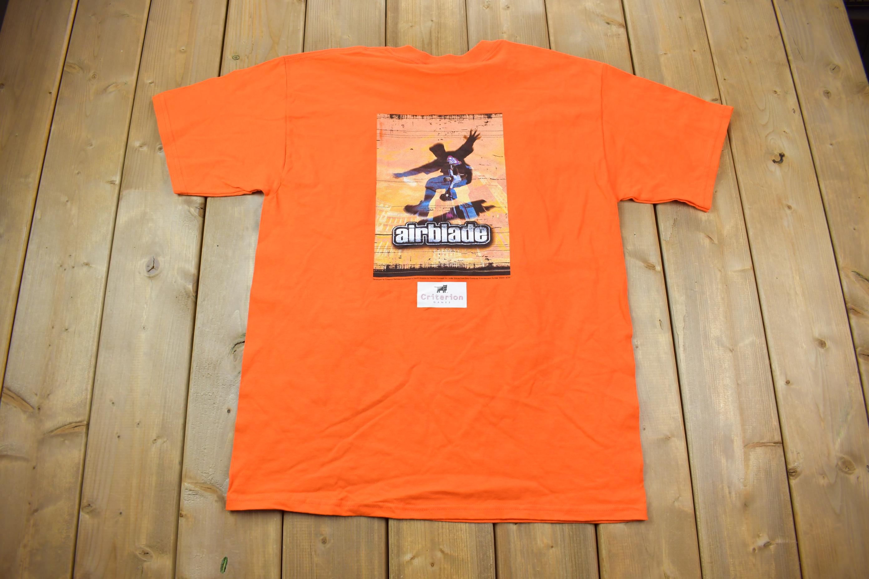 Vintage 2001 Namco Airblade Video Game Promo Graphic T-Shirt