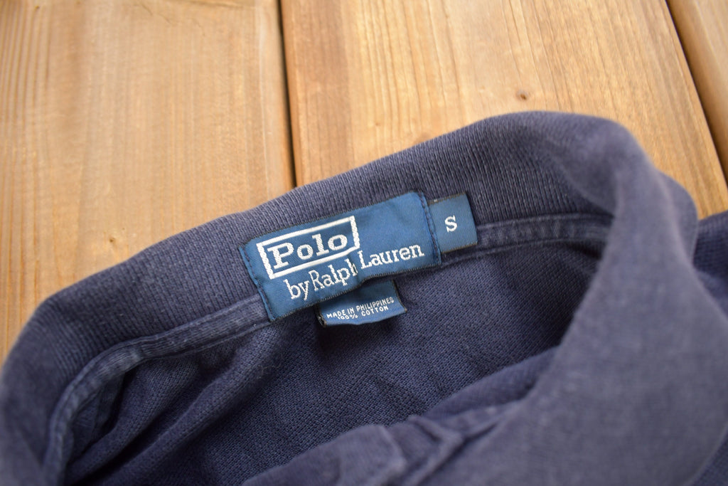 Vintage 1990s Polo Ralph Lauren Quarter Button Blue Shirt