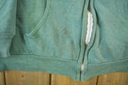 Vintage 1980s McGregor Competitors Thermal Lined Full Zip Blank Hoodie Men's Small  80s Hoodie  Sun Faded  Blank  Heavyweight