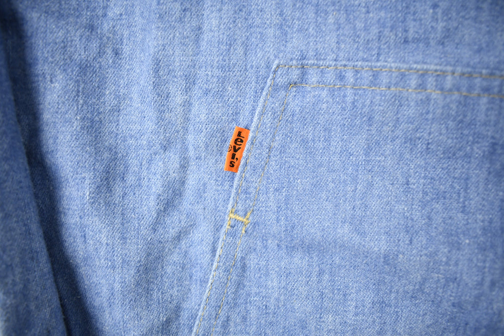 Vintage 1970s Levi's Orange Tab Denim Zip Up Jacket