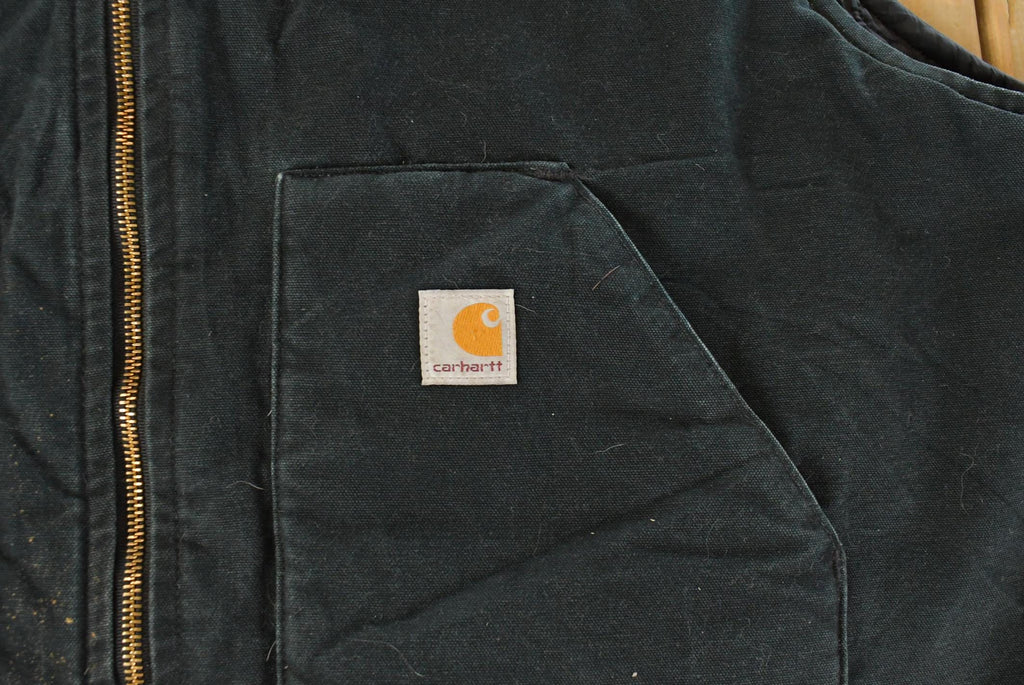 Vintage 1990s Carhartt Sherpa Lined Jacket Vest Mens 4XL