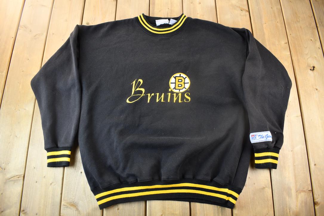 Vintage 1990s Boston Bruins NHL The Game Crewneck Sweatshirt