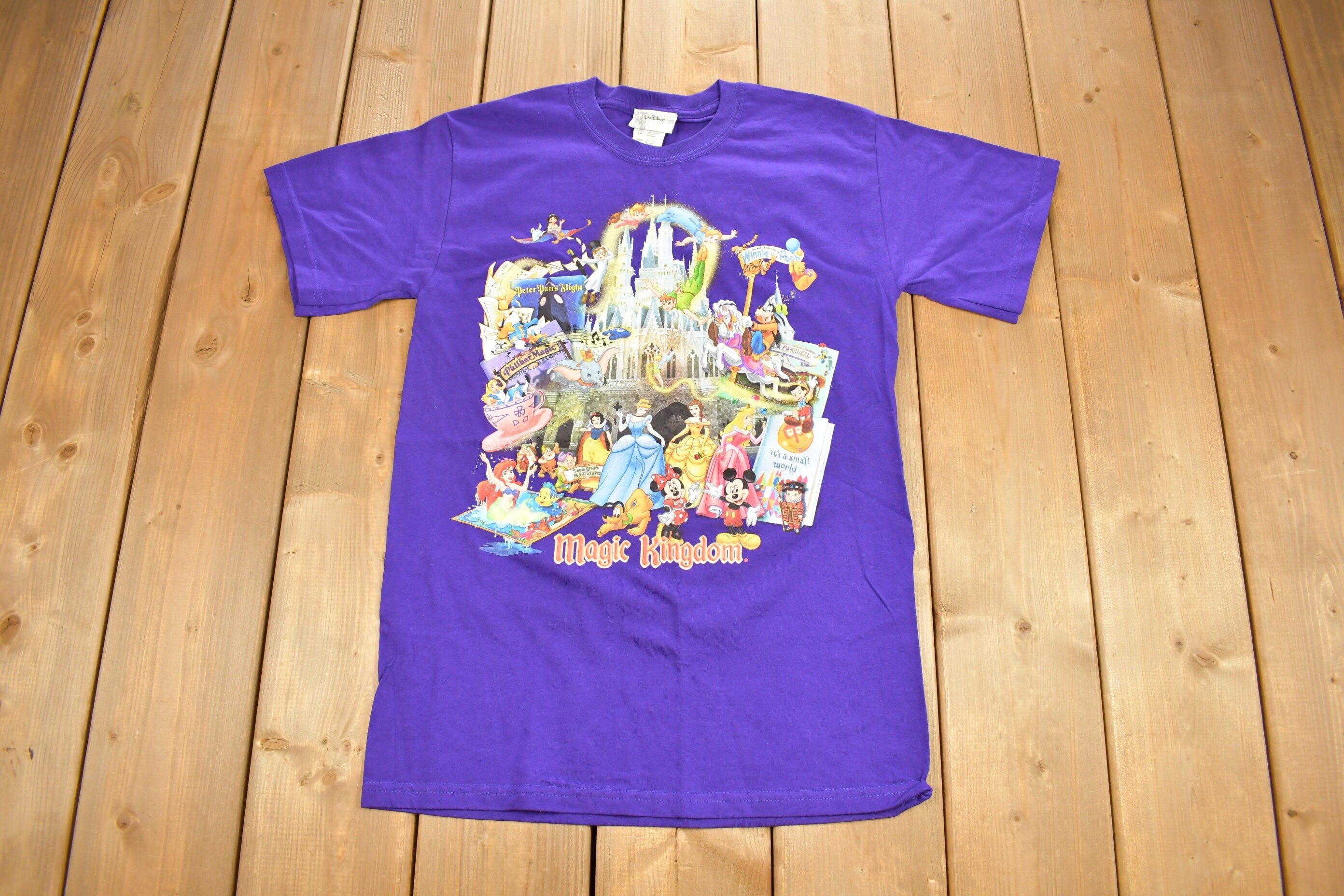 Vintage 1990s Walt Disney World Magic Kingdom Cartoon Promo T-Shirt