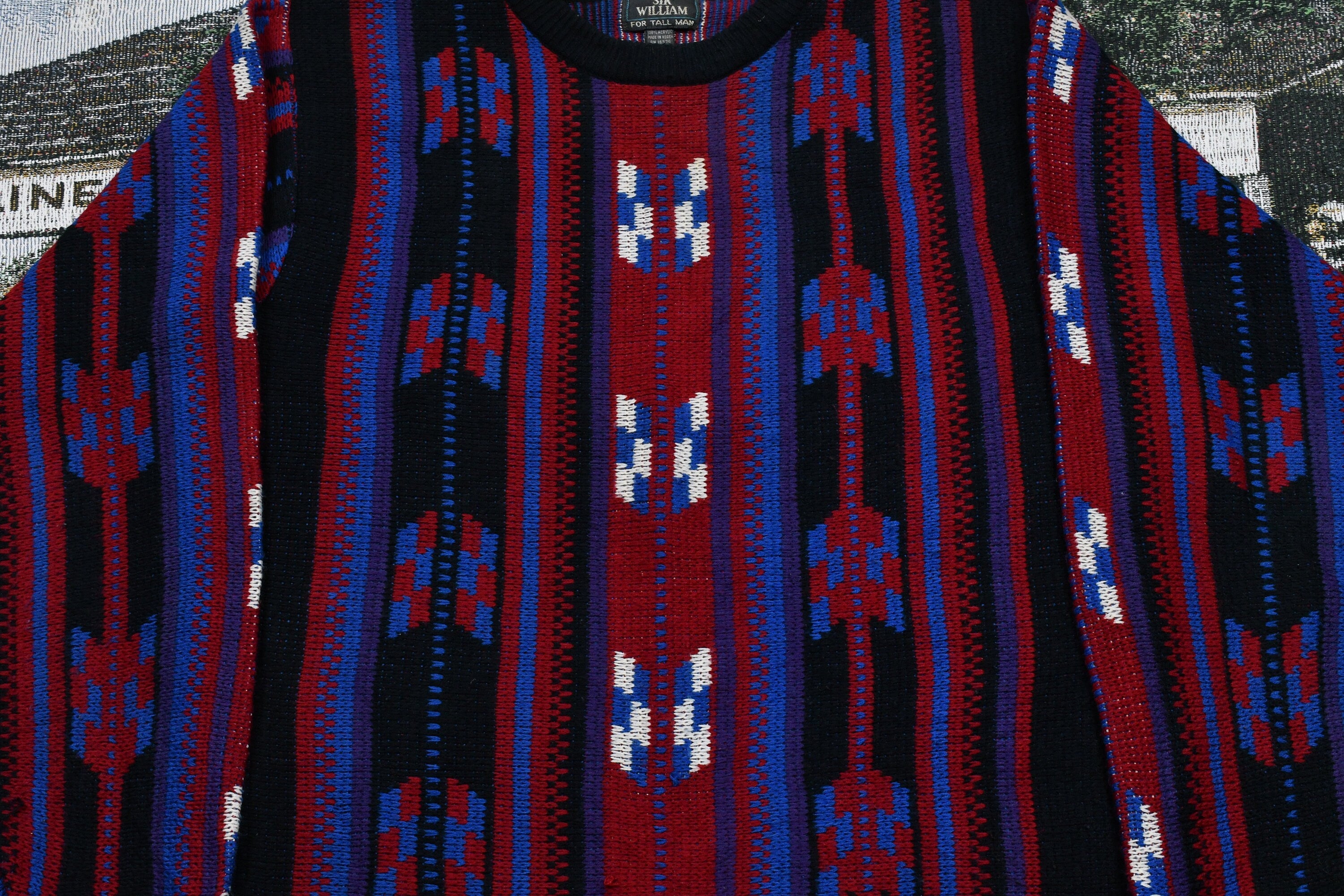 Vintage 1990s Sir WIlliam 3D Knit Sweater