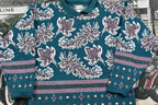 Vintage 1990s Gina Peters Vintage Leaves Knit Sweater